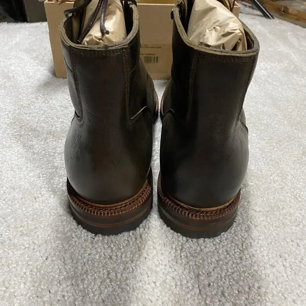 Meermin Boots Mens 10.5E Green Naked Kudu Cap Toe Combat Double Commando 514667